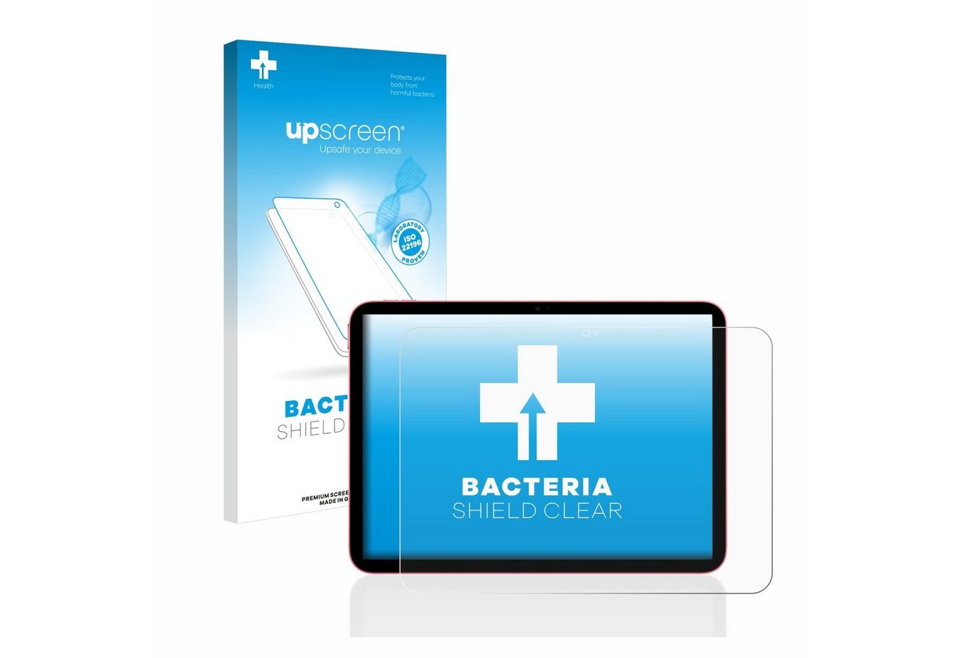 upscreen Schutzfolie für Apple iPad 10.9 2022 WiFi (10. Gen), Displayschutzfolie, Folie Premium klar antibakteriell" von upscreen