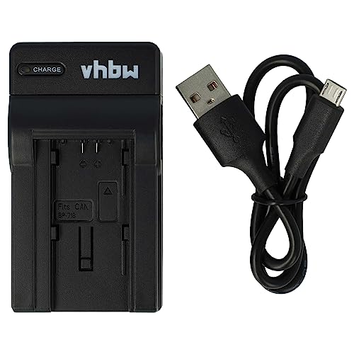 vhbw USB Akkuladegerät kompatibel mit Canon BP-709, BP-718, BP-727, BP-745 Digitalkamera, Camcorder, Action Cam-Akku - Ladeschale von vhbw