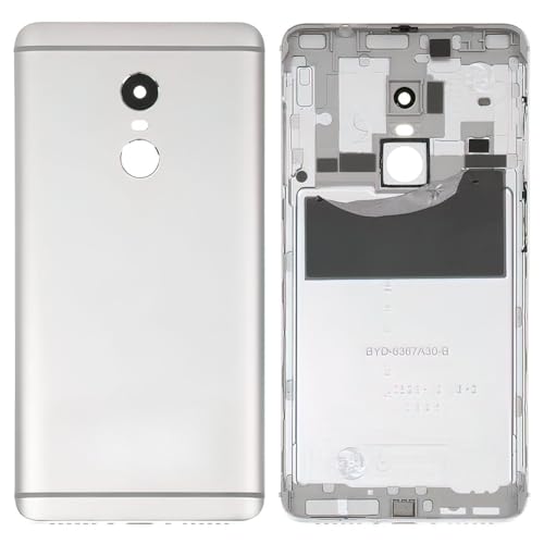 通用 Gehäuse Backcover Akkudeckel Ersatz Reparaturteile kompatibel mit Xiaomi Redmi Note 4, Redmi Note 4X, (Silber, mit Seitentaste, Original (PRC), MediaTek) von 通用