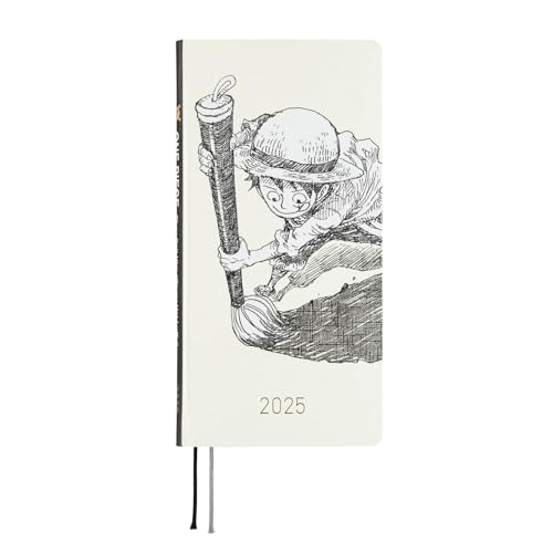 Hobonichi Techo 2025 Wochen [Japanisch/Grose und schlanke Grose/April-Start/Planer] ONE PIECE Magazin: Strohhut Ruffy (Elfenbein) von ほぼ日