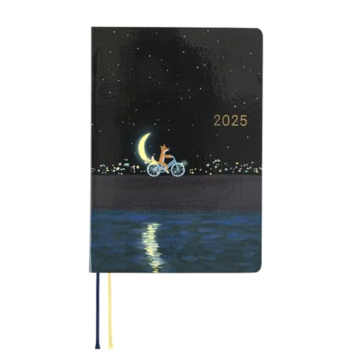 Hobonichi Techo 2025 HON [Englisch/A6 Size/Januar Start/Planer] Hiroko Kubota: Crescent Moon Delivery von ほぼ日