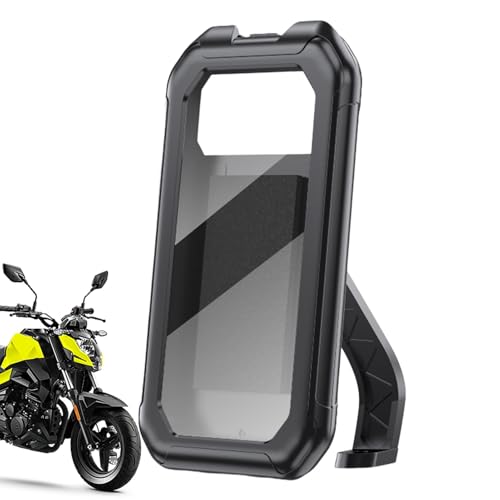 Motorrad-Handyhalterung, Motorrad-Handyhalterung, 360 Grad drehbare Handyhalterung, wasserdichtes Heckscheibengehäuse, Fahrrad-Smartphone-Halterung für Damen und Herren von ノーブランド品