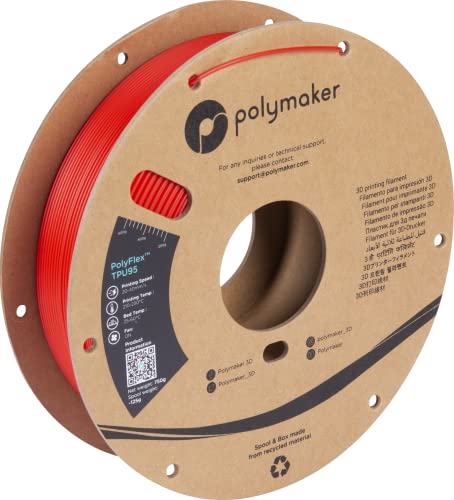 Polymaker PolyFlex TPU-95A Rot - 1,75mm - 750g von ポリメーカ