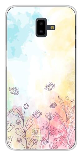 Schutzhülle aus Silikon, bedruckt, kompatibel mit Samsung Galaxy J6 Plus 2018, Watercolor Flowers von 1001 Coques