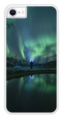 1001 coques : Schutzhülle aus verstärktem Silikon, bedruckt, kompatibel mit iPhone 8 – Design Aurora Boreales, bedruckt in Frankreich, Schutzhülle aus festem Silikon. von 1001 coques