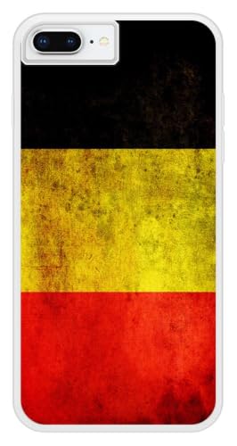 1001 coques : Schutzhülle aus verstärktem Silikon, bedruckt für iPhone 8 Plus – Design Flagge Belgien, bedruckt in Frankreich, Schutzhülle aus hartem Silikon. von 1001 coques