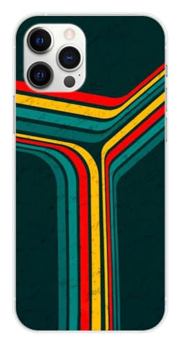 1001COQUES Schutzhülle für Apple iPhone 12 Pro Max, Retro-Linien-Design, bedruckt in Frankreich, weiche Silikonhülle von 1001 coques