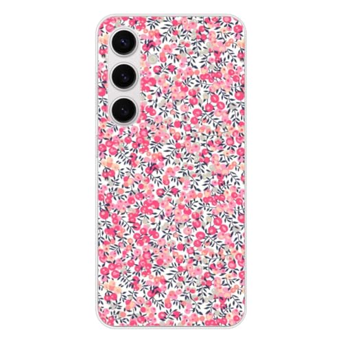 1001COQUES Schutzhülle für Samsung Galaxy S24, Design Liberty Wiltshire Rosa, bedruckt in Frankreich, weiche Silikonhülle von 1001 coques