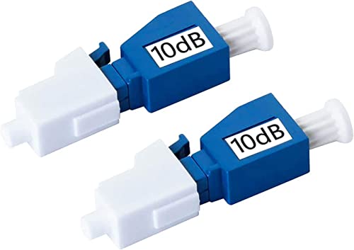 LC/UPC Singlemode Fiber Optic Attenuator 10dB, 2 Pack, Male/Female, in-Line Attenuator, Single-mode Fixed von 10Gtek