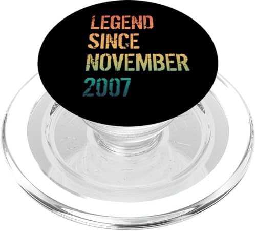 17. Geburtstag Jungen Mädchen Legende geboren November 2007 PopSockets PopGrip für MagSafe von 17th Birthday Boys Girls Legend November 2007