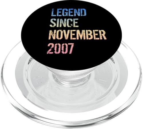 17. Geburtstag Jungen Mädchen Legende geboren November 2007 PopSockets PopGrip für MagSafe von 17th Birthday Boys Girls Legend November 2007