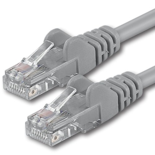 1aTTack.de 0,5m - grau - 1 Stück - CAT.6 CAT6 Ethernet-Lan-Netzwerk-Kabel 1000 Mbit/s Patchkabel von 1aTTack.de