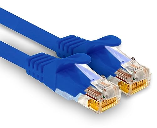 1aTTack.de - 1 X 1,5m Cat7 Netzwerkkabel, Cat.7 Ethernet, Lan & Cat 7 Patchkabel für maximale Internet Geschwindigkeit & verbindet alle Geräte mit RJ 45 Buchse Blau von 1aTTack.de