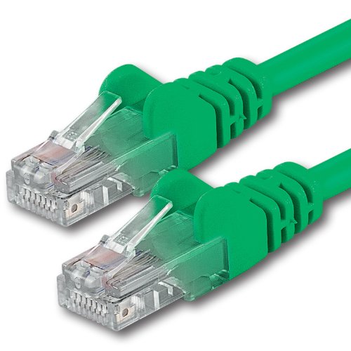 1aTTack.de 1m - grün - 1 Stück - CAT.6 CAT6 Ethernet-Lan-Netzwerk-Kabel 1000 Mbit/s Patchkabel von 1aTTack.de