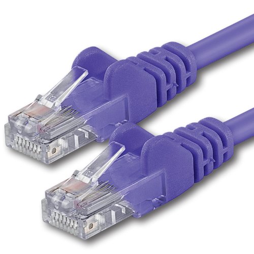 1aTTack.de 1m - violett - 1 Stück - CAT.6 CAT6 Ethernet-Lan-Netzwerk-Kabel 1000 Mbit/s Patchkabel von 1aTTack.de