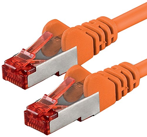 1aTTack.de 1x 7,5m - Cat 6 Netzwerk-Kabel Patch-Kabel Cat6 RJ45 SFTP - orange von 1aTTack.de