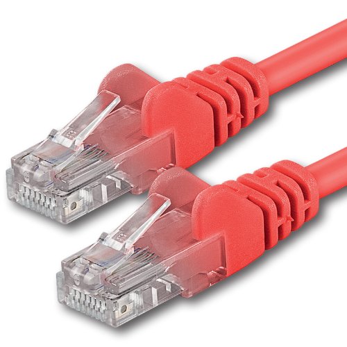 1aTTack.de 3,0m - rot - 1 Stück - CAT.6 CAT6 Ethernet-Lan-Netzwerk-Kabel 1000 Mbit/s Patchkabel von 1aTTack.de