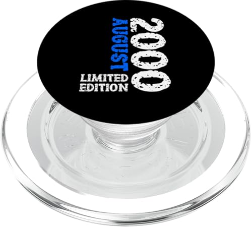 25 Geburtstag Deko Frauen Männer Limited Edition August 2000 PopSockets PopGrip für MagSafe von 2000 Geburtstag Damen Herren Geburtstagsgeschenk