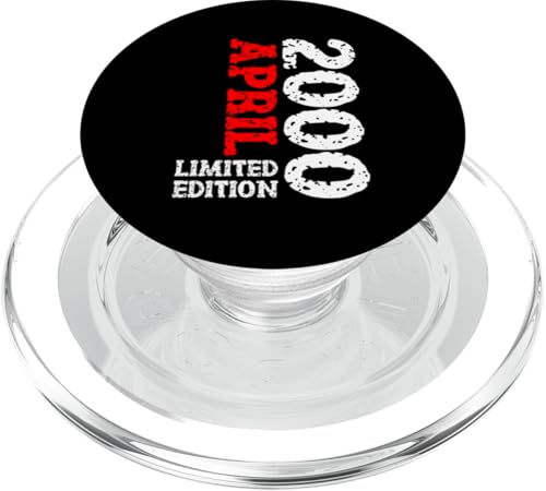 25. Geburtstag Deko Frauen Männer Limited Edition April 2000 PopSockets PopGrip für MagSafe von 2000 Geburtstag Damen Herren Geburtstagsgeschenk