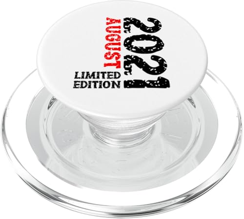 4 Geburtstag Deko Sohn Enkelkind Limited Edition August 2021 PopSockets PopGrip für MagSafe von 2021 Geburtstag Kinder Tochter Geburtstagsgeschenk