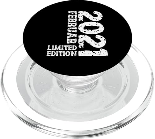 4. Geburtstag Deko Sohn Enkel Limited Edition Februar 2021 PopSockets PopGrip für MagSafe von 2021 Geburtstag Kinder Tochter Geburtstagsgeschenk