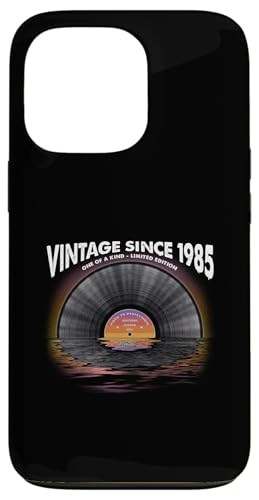 Vintage seit 1985 Retro-Disco-Musik Vinyl-LP-Schallplatte Hülle für iPhone 13 Pro von 2023 Birthday Gifts Women w/ Cute Groovy Theme