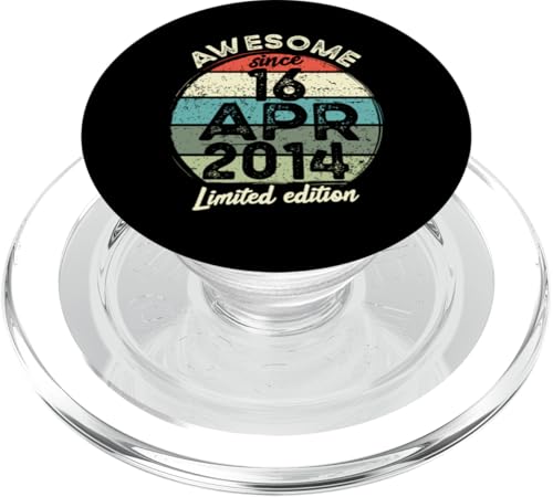 16. April 2014 10. Geburtstag, 10 Jahre alt 2024 Geburtstag PopSockets PopGrip für MagSafe von 2024 10 Year Old Birthday