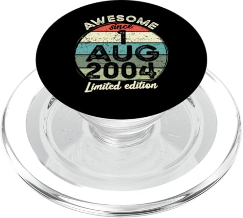 1. August 2004 20. Geburtstag 20 Jahre alt 2024 Geburtstag PopSockets PopGrip für MagSafe von 2024 20 Year Old Birthday