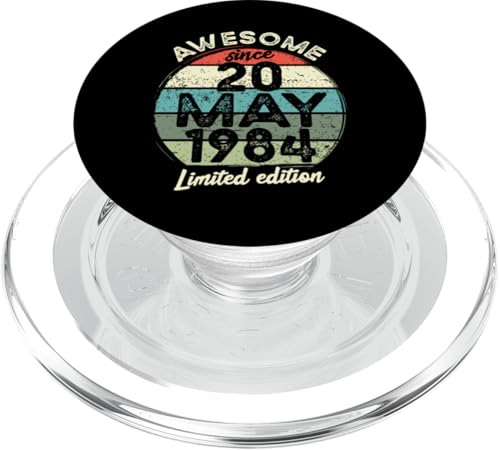 20. Mai 1984 40. Geburtstag 40 Jahre 2024 Geburtstag PopSockets PopGrip für MagSafe von 2024 40 Year Old Birthday