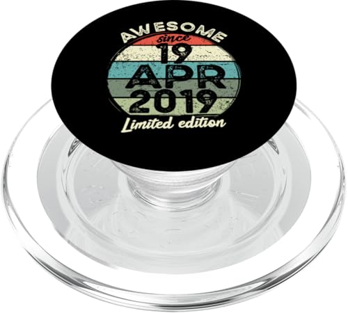 19. April 2019 5. Geburtstag 5 Jahre alt 2024 Geburtstag PopSockets PopGrip für MagSafe von 2024 5 Year Old Birthday