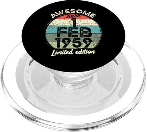 1. Februar 1959 65. Geburtstag 65 Jahre 2024 Geburtstag PopSockets PopGrip für MagSafe von 2024 65 Year Old Birthday