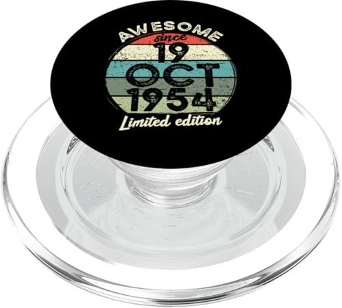 19. Oktober 1954 70. Geburtstag 70. Jahr 2024 Geburtstag PopSockets PopGrip für MagSafe von 2024 70 Year Old Birthday