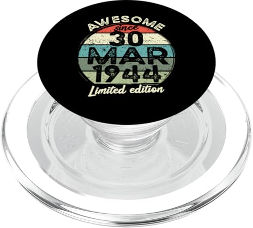 30. März 1944 80. Geburtstag 80 Jahre alt 2024 Geburtstag PopSockets PopGrip für MagSafe von 2024 80 Year Old Birthday