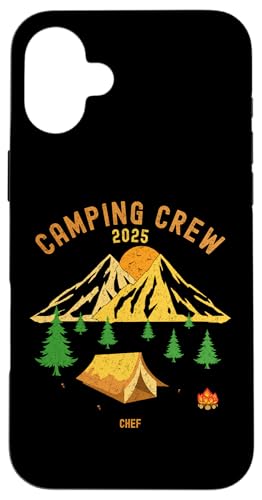 Hülle für iPhone 16 Plus 2025 Fun Camping Crew Titel - Chef von 2025 Camping, Hiking, Fishing, Hunting, Outdoors