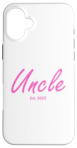 Hülle für iPhone 16 Plus Neuer Onkel eines kleinen Mädchens gegründet 2025 von 2025 Matching Family Baby Announcement Designs