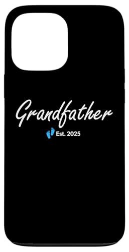 Hülle für iPhone 13 Pro Max Neuer Großvater eines kleinen Jungen gegründet 2025 von 2025 New Baby Boy Announcement Blue Footprints