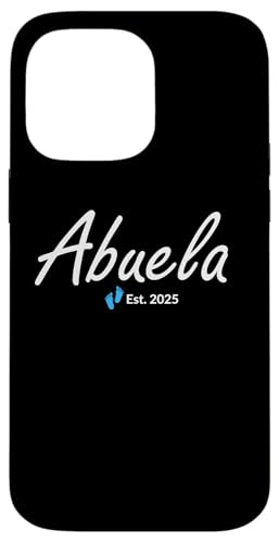 Hülle für iPhone 14 Pro Max Die neue Abuela eines kleinen Jungen wurde 2025 gegründet von 2025 New Baby Boy Announcement Blue Footprints