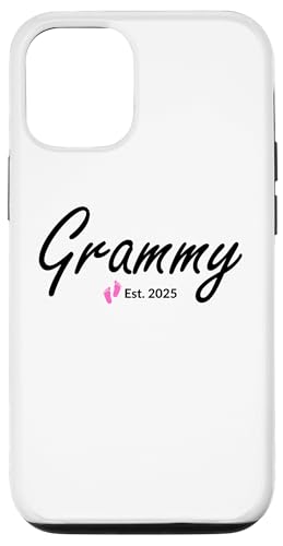 Hülle für iPhone 12/12 Pro Neuer Grammy eines kleinen Mädchens gegründet 2025 von 2025 New Baby Girl Announcement Pink Footprints