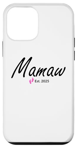 Hülle für iPhone 12 mini Neue Mama eines kleinen Mädchens gegründet 2025 von 2025 New Baby Girl Announcement Pink Footprints