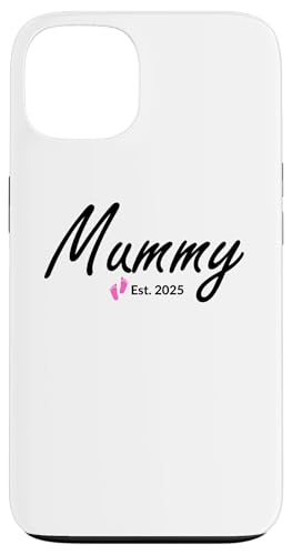 Hülle für iPhone 13 Neue Mama eines kleinen Mädchens gegründet 2025 von 2025 New Baby Girl Announcement Pink Footprints