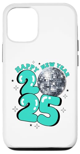 Hülle für iPhone 12/12 Pro Neujahr 2025 Discokugel Party NYE Silvester Retro Aqua von 2025 New Years Eve Tees NYC