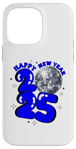 Hülle für iPhone 14 Pro Max Neujahr 2025 Discokugel Party NYE Silvester Retro Blau von 2025 New Years Eve Tees NYC