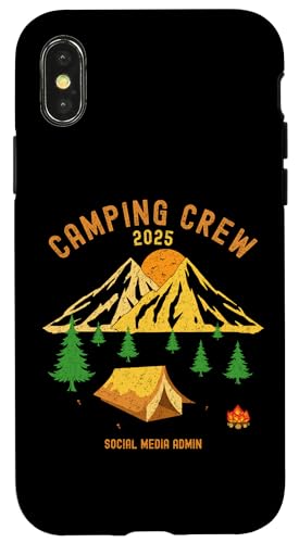 Hülle für iPhone X/XS 2025 Lustige Camping-Crew-Titel - Social Media Admin von 2025 Camping, Hiking, Fishing, Hunting, Outdoors