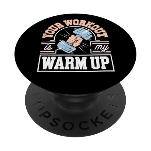 Dein Training ist mein Warmup - Funny Fitness PopSockets Klebender PopGrip von 26 Rd Londonshirts Apparel