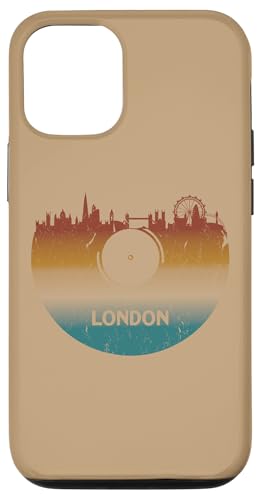 Hülle für iPhone 13 Pro Retro England UK London Skyline Vinyl Musik London Souvenir von 26 Rd Londonshirts Apparel