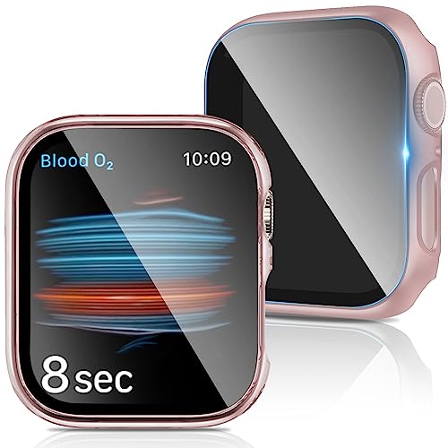 2Buyshop [2 Stück] Hülle für Apple Watch Serie 9 8 7 41mm Schutzhülle Hülle mit Anti Spy Sichtschutz Displayschutz Schutz Hart PC Kratzfest Dünne Handyhülle Apple Watch Series 9 8 7 Hülle 41mm Case von 2Buyshop