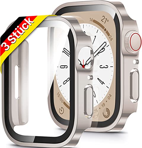 2Buyshop [3 Stück] Hülle für Apple Watch Serie SE 2022 & 6/5 / 4 40mm Schutzhülle Hülle mit Displayschutz Hart PC Kratzfest Ultradünne Gehäuse für Apple Watch Series SE/6/5 /4 Hülle 40mm Case von 2Buyshop