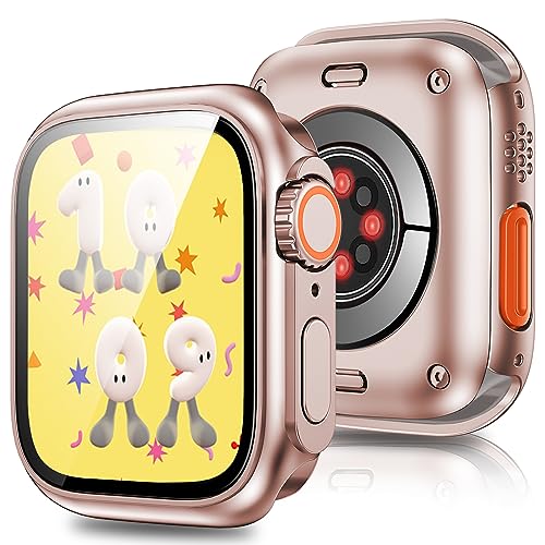 2Buyshop 3 in 1 Schutzhülle für Apple Watch Series 10 42 mm Case mit gehärtetem Glas Schutzfolie + Rückseite sieht aus wie iWatch Ultra Stoßschutz für Apple Watch 10 Cover 42 mm von 2Buyshop