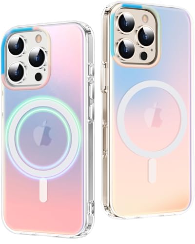 2Buyshop Handyhülle für iPhone 16 Pro Max Hülle für Mag-Safe Stoßfeste Holografisch Irisierend Robust Schutzhülle für iPhone 16 Pro Max Hülle Farbwechsel Effekt iPhone 16 Pro Max Case 6,9 Zoll von 2Buyshop