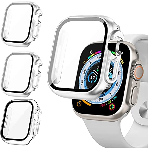 [3 Stück] 2Buyshop Hülle für Apple Watch Ultra 49mm Hülle Schutzhülle für Apple Watch Ultra Hülle 49mm mit Displayschutzfolie Hart PC Kratzfest Ultradünne Gehäuse iWatch Ultra 49mm Case von 2Buyshop